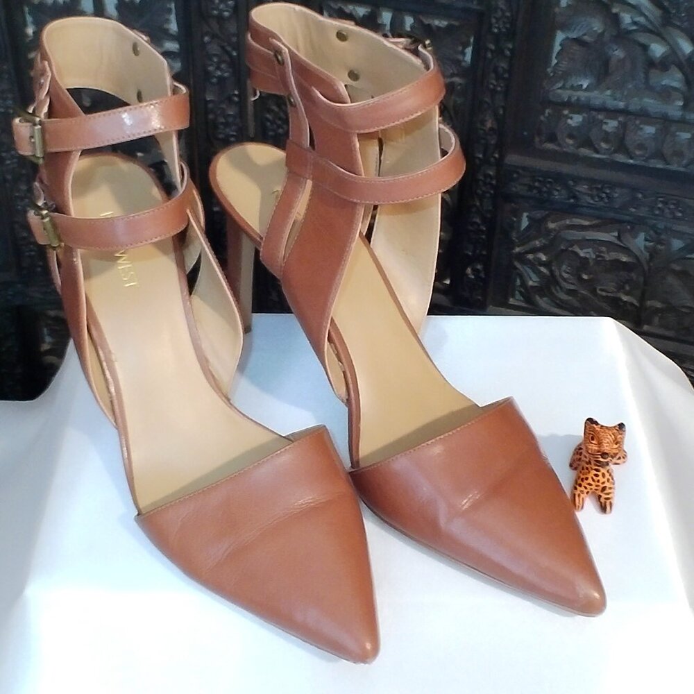 Womens Nine West Brown Size 10 Heels